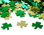 Gold and Green Shamrock Confetti